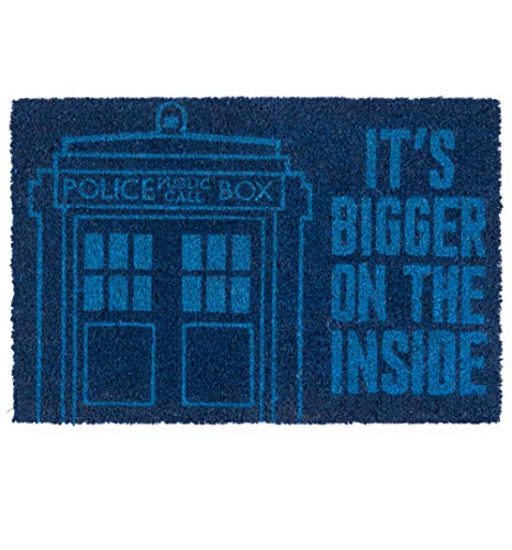 Doctor Who Fußmatte Tardis multicolor, bedruckt, aus Kokosfaser, Unterseite aus PVC.