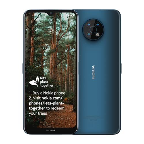 Nokia G50 5 G Smartphone mit 6,82 Zoll-Display (17,3 cm) HD+, Android 11, 4 GB RAM/64 GB ROM, 5000 mAh Akku, 48 MP Dreifachkamera, 18 W Schnellladefähigkeit, Video-Selfie-Stabilisierung, Blau