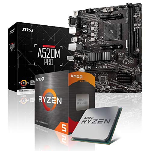 Memory PC Aufrüst-Kit Bundle Ryzen 5 5600X 6X 3.7 GHz Prozessor, 16 GB DDR4, A520M Pro Mainboard (Komplett fertig zusammengebaut inkl. Bios Update und Funktionskontrolle)