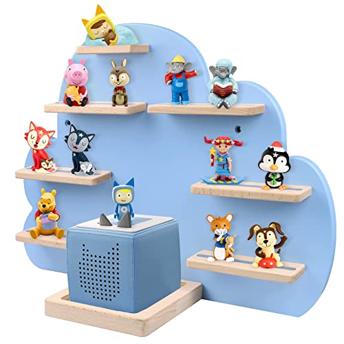 Dreamhigh® Kinder Regal kompatibel mit Toniebox und kompatibel mit Tonies für über 30 Figuren Magnetisches Wandregal, zum Spielen und Sammeln, für Kinder Baby Zimmer (Blau)