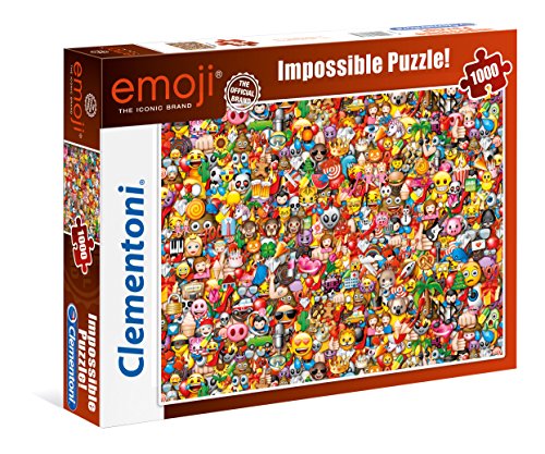 Clementoni 39388 EMOJI – 1000 Teile, Impossible Puzzle, Geschicklichkeitsspiel für die ganze Familie, farbenfrohes Legespiel, Erwachsenenpuzzle ab 14 Jahren