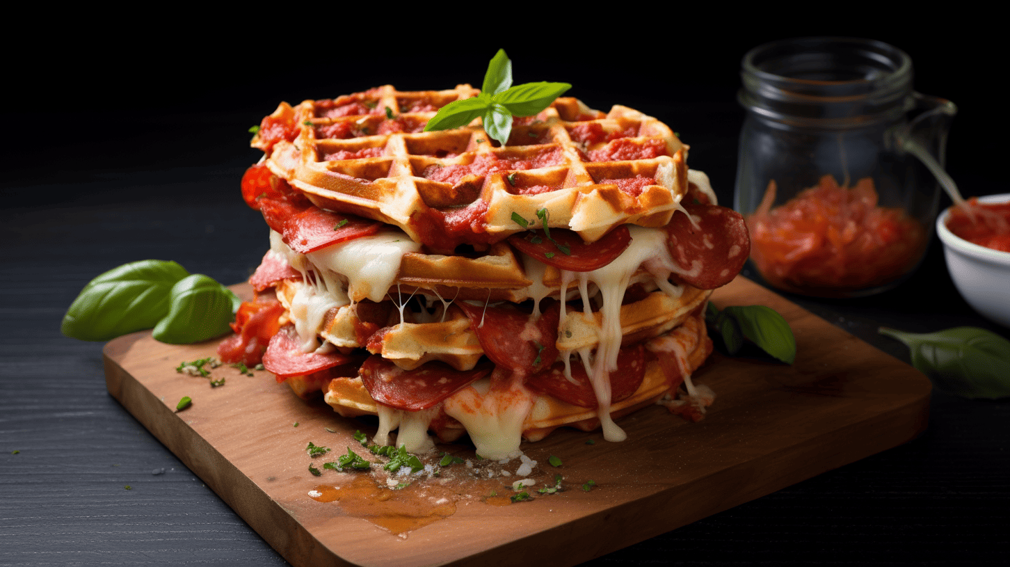 Pizzawaffeln - Die knusprige Fusion aus Waffel und Pizza