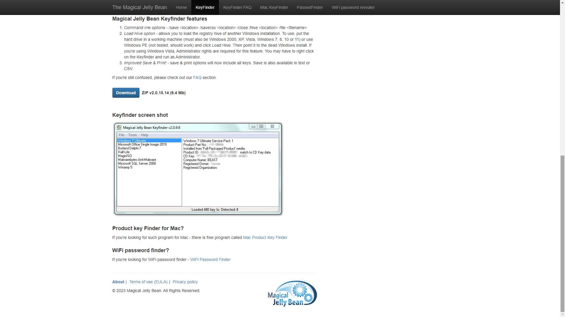 Magical Jelly Bean Keyfinder Lizenzschlüssel von externen Festplatten auslesen